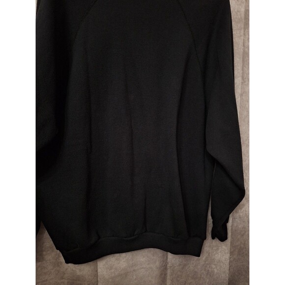 Vintage Crewneck Sweatshirt Adult Sz 2X Black Made In USA Fleece Lined 80's READ - Picture 6 of 11